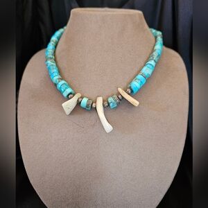 Vintage Turquoise Beaded Necklace